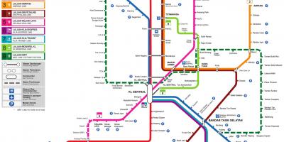 Hafif metro hattı haritası Malezya