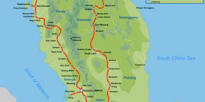 Ktm güzergah haritası Malezya