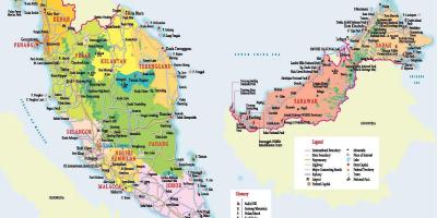 Malezya turizm harita 