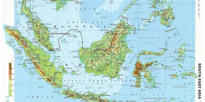 Malezya haritası topografik